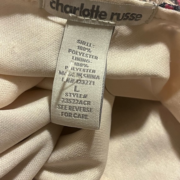 Floral Chevron Lace Open Cross Back Short Sleeve Dress - Picture 6 of 8